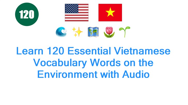 Learn 120 Essential Vietnamese Vocabulary Words on the Environment with Audio
